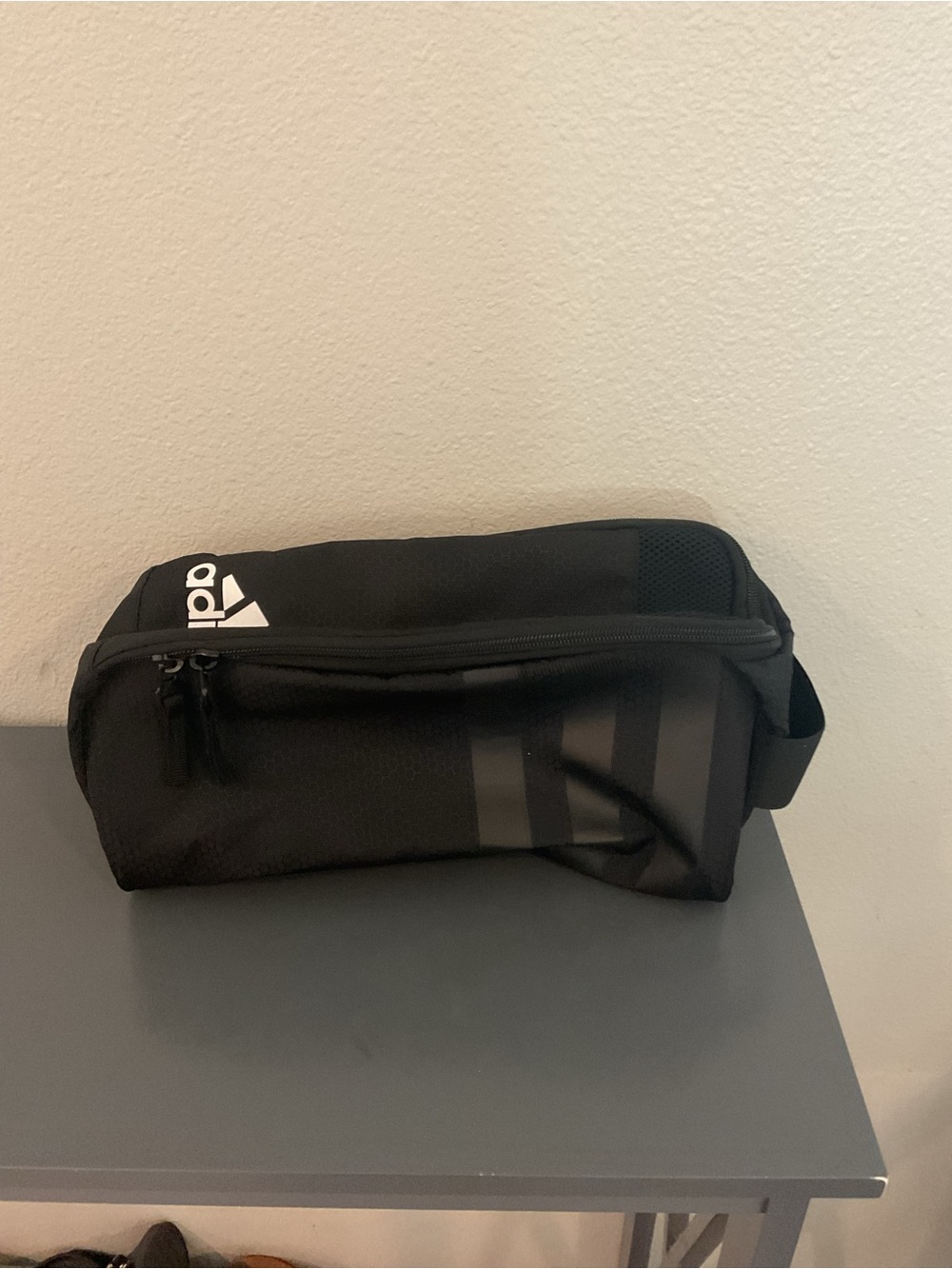 adidas Men's Black Toiletry Dopp Kit with Handle